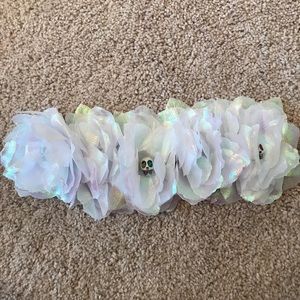 Floral skeleton headband